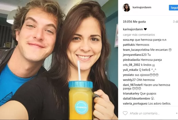 Instagram: Karina Jordán se dejó ver nuevamente junto a Diego Carlos Seyfarth