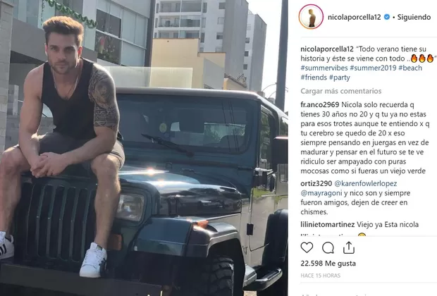 Instagram: Nicola Porcella grita su soltería y Sheyla Rojas lo 'trolea' así
