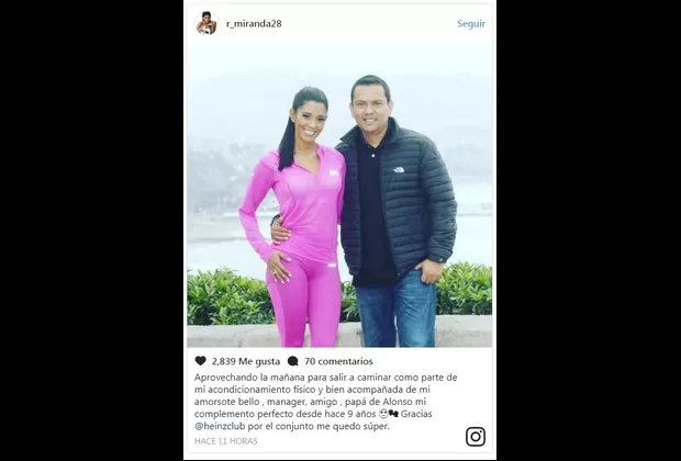 Instagram: Rocío Miranda publicó foto con el papá de su hijo