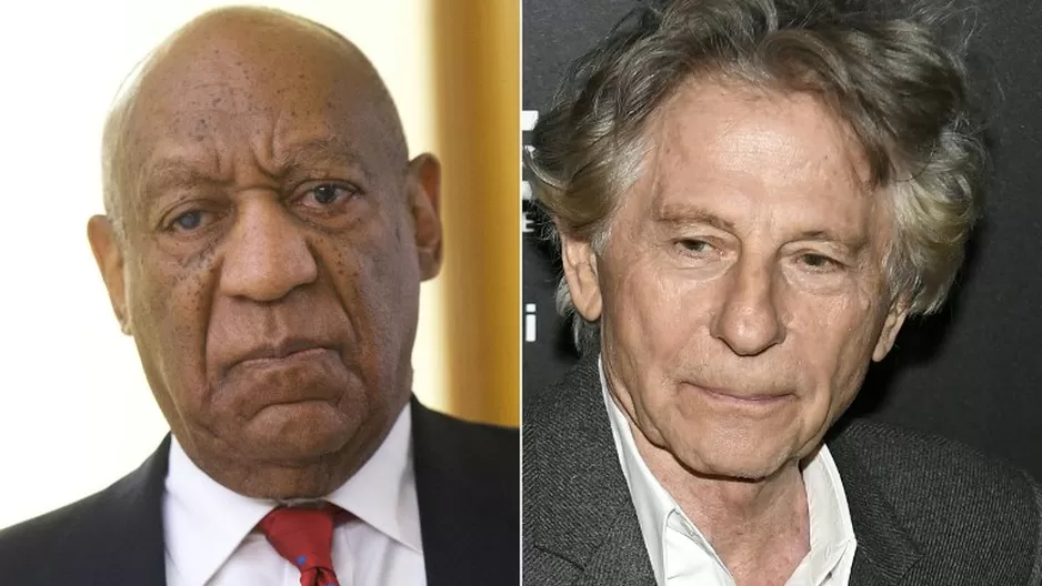 Bill Cosby y Roman Polanski. Foto: AFP