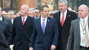 Bill de Blasio, alcalde de Nueva York (derecha). Foto: AFP