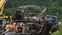 Accidente de bus en Alemania deja 18 muertos. Foto y video: AFP