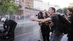 Protestas contra la cumbre G20 en Hamburgo. Foto y video: AFP