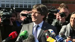 Puigdemont es liberado y urge “iniciar diálogo” sobre Cataluña. Video: AFP