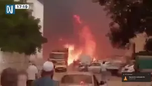 Incendio en Argelia. Video: Canal N