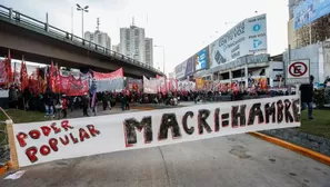 Argentina: paro general contra las políticas económicas del presidente Mauricio Macri. Foto: EFE