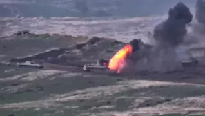 Armenia y Azerbaiyán al borde de la guerra con violentos combates en Nagorno Karabaj. Foto: AFP