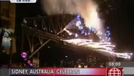 Australia celebra con espectaculares fuegos artificiales la llegada del 2015