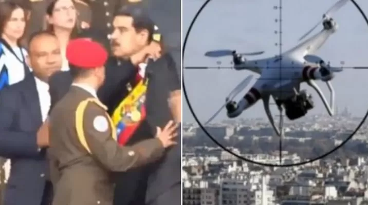 El fallido atentado ocurrió el pasado 4 de agosto mientras Maduro pronunciaba un discurso en Caracas frente a un desfile militar. Foto: captura de video/El Comercio