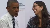 Barack Obama felicita a Mariana Costa por su trabajo en Laboratoria (Vía: AFP)