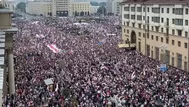 Bielorrusia: 100 000 manifestantes protestan contra Alexandre Lukashenko