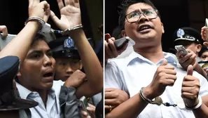 Los j&oacute;venes reporteros birmanos Wa Lone y Kyaw Soe Oo fueron detenidos el pasado 12 de diciembre. (Foto: AFP)