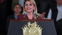 Jeanine Áñez, presidenta transitoria de Bolivia. Foto: AFP