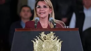 Jeanine Áñez, presidenta transitoria de Bolivia. Foto: AFP