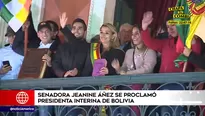 Al mando en el Senado, Jeanine Áñez. América Noticias