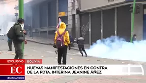 Bolivia: cientos de personas en contra de Jeanine Áñez se enfrentan con policías. América Noticias