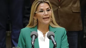 Jeanine Áñez, presidenta interina de Bolivia. Foto: AFP