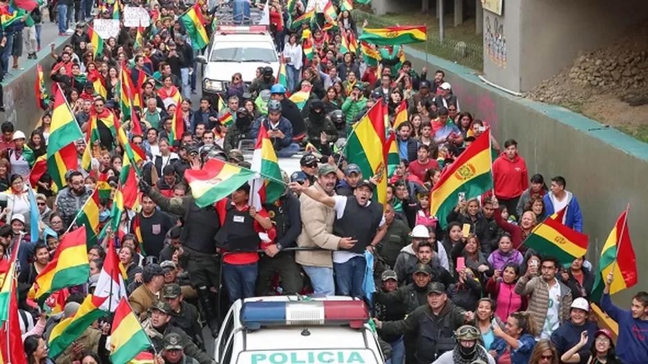 Crisis política en Bolivia tras la dimisión de Morales. Foto: AFP Crisis política en Bolivia tras la dimisión de Morales. Foto: AFP