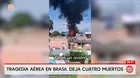 Brasil: avioneta se estrella y deja 4 muertos en zona urbana
