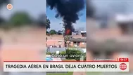 Brasil: avioneta se estrella y deja 4 muertos en zona urbana