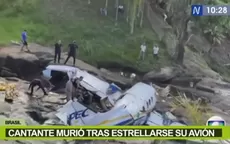 Brasil: Cantante murió tras estrellarse su avión - Noticias de avion