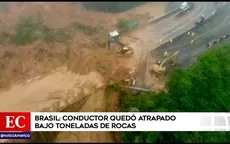 Brasil: Conductor quedó atrapado bajo toneladas de rocas - Noticias de geiner-alvarado