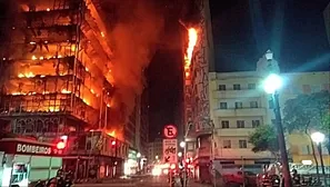 Un edificio de Sao Paulo colapsa tras un incendio. Video: AFP