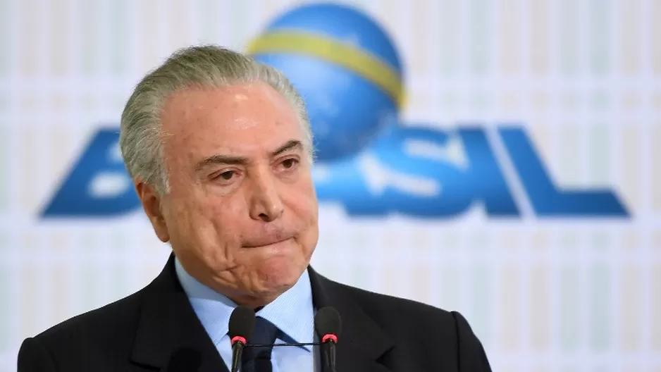 Michel Temer, presidente de Brasil. Foto: AFP