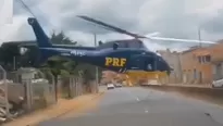 Helicóptero cayó en carretera de Brasil - Foto y video: Canal N