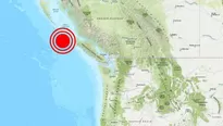 Canadá: Tres terremotos en menos de 24 horas sacuden la costa occidental del país. Foto: USGS