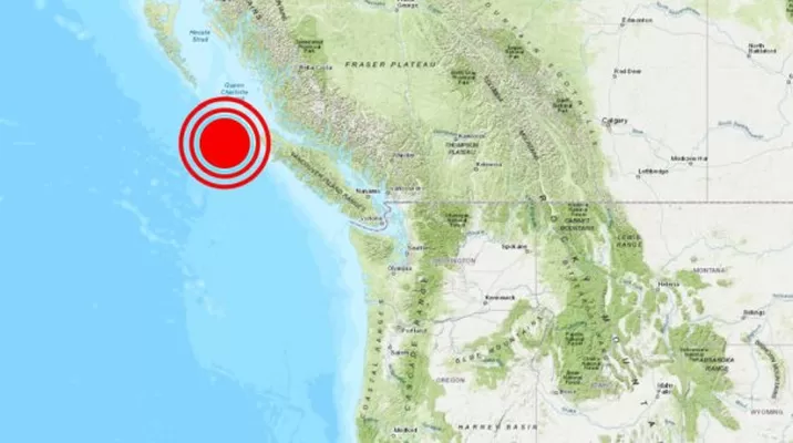 Canadá: Tres terremotos en menos de 24 horas sacuden la costa occidental del país. Foto: USGS