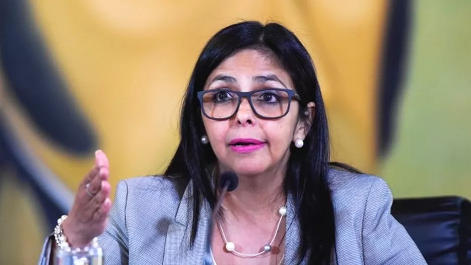 Delcy Rodríguez, canciller de Venezuela. Foto: AFP