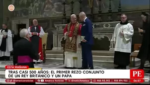 Carlos III y el Papa rezan juntos tras casi 500 años de historia. Foto y video: América Noticias