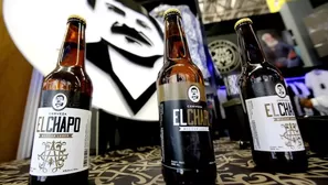 Cerveza con la imagen del Chapo Guzmán. Foto: AFP/Video: Canal N