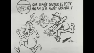 El texto de la viñeta dice: “¿En qué se habría convertido el pequeño Aylan si hubiera crecido? En un acosador de mujeres”.