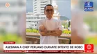 Chef peruano fue asesinado en Colombia durante intento de robo