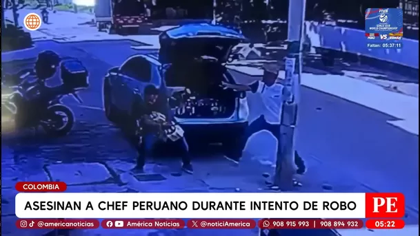 Asesinan a chef peruano durante intento de robo en Colombia. Foto: América Noticias Asesinan a chef peruano durante intento de robo en Colombia. Foto: América Noticias