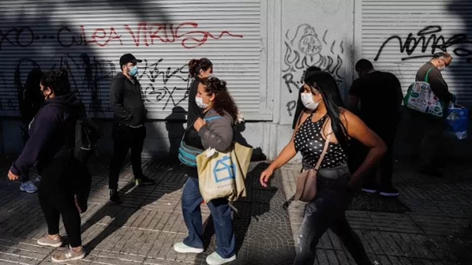 Chile alarga cuarentenas vigentes y suma 8 nuevas zonas del país a la medida por el coronavirus. Foto: AFP