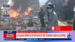 Chile: Incendio afecta gran cantidad de viviendas en Antofagasta. Video: Canal N