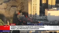 Chile: manifestantes incendiaron acceso al metro y un bus en medio de protestas