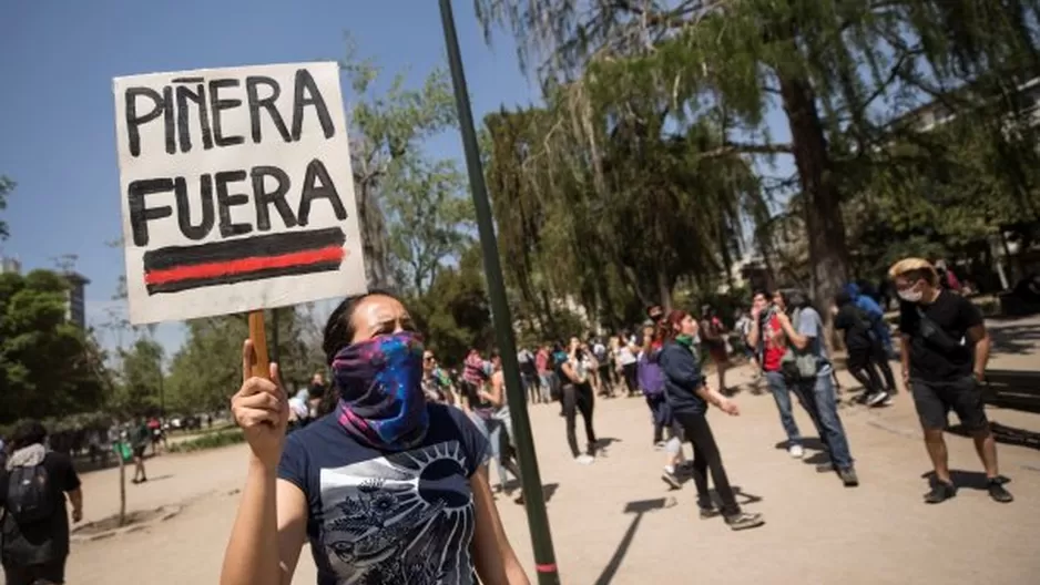 Chile: miles protestan en Santiago y en otras partes del país. Foto: EFE