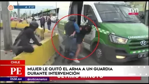 Mujer quitó arma a guardia en Chile. Foto y video: América Noticias