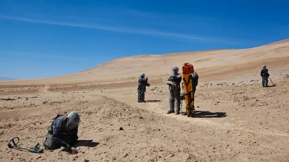 Frontera de Perú con Chile en Arica. (Vía: AFP)