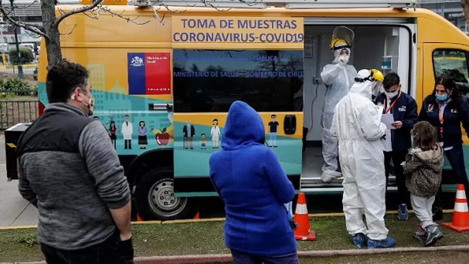 Chile reporta su menor número de contagios de coronavirus en 2 meses. Foto: AFP