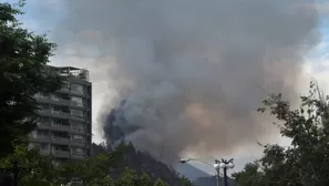 Chile: se registra incendio en cerro San Cristóbal de Santiago. Foto: AFP