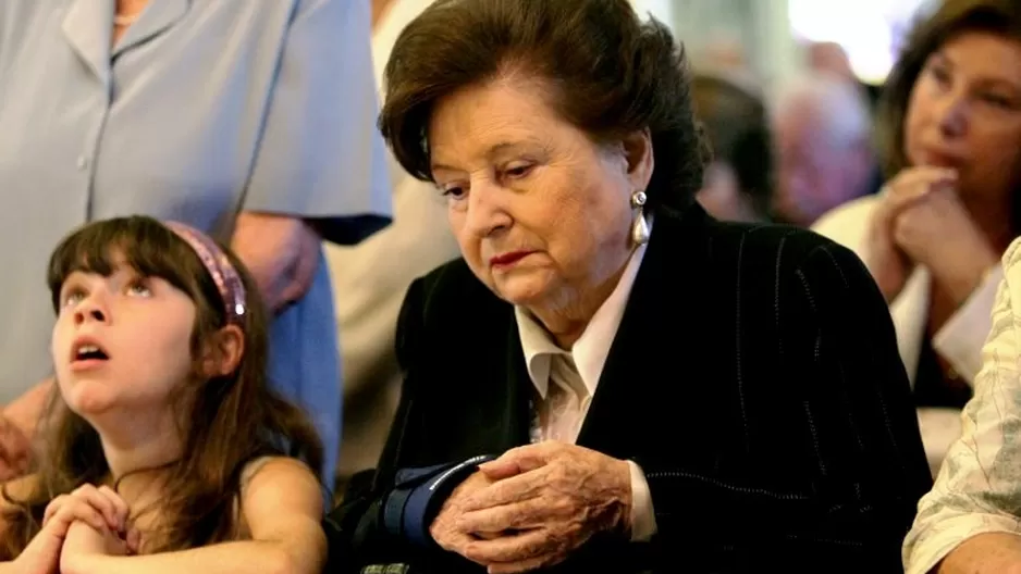 Lucía Hiriart, viuda del dictador chileno Augusto Pinochet. Foto: AFP