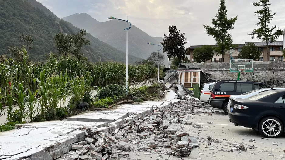 Sismo en China. Foto: AFP