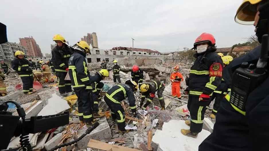 Explosión en China. Foto: AFP