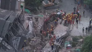 China: colapso de un edificio en Shanghai deja 7 muertos. Foto: AFP