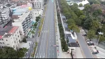 China: Drone recorre calles de Wuhan, una ciudad fantasma tras la propagación del coronavirus. Foto y video: AFP